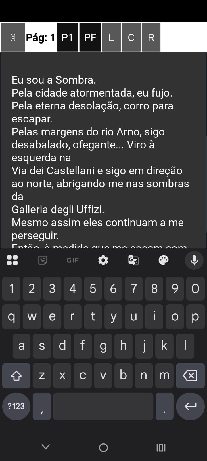 Modo Escuro do Escritor